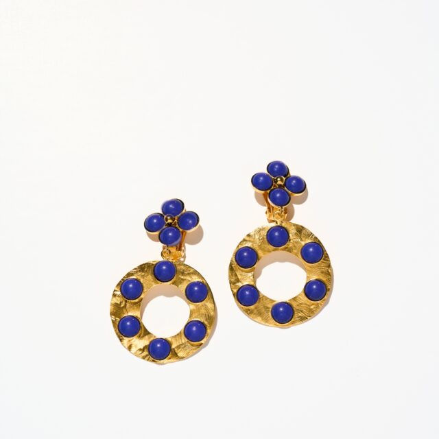 BOUCLES D’OREILLES CLIPS BLEU