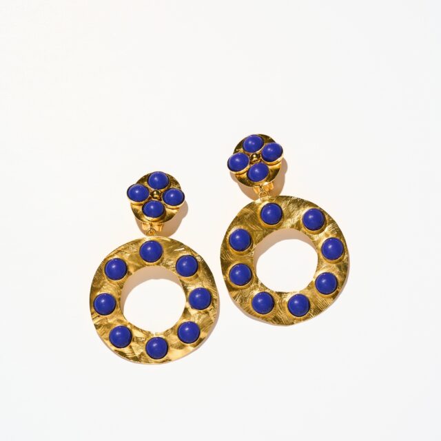 BOUCLES D’OREILLES CLIPS BLEU