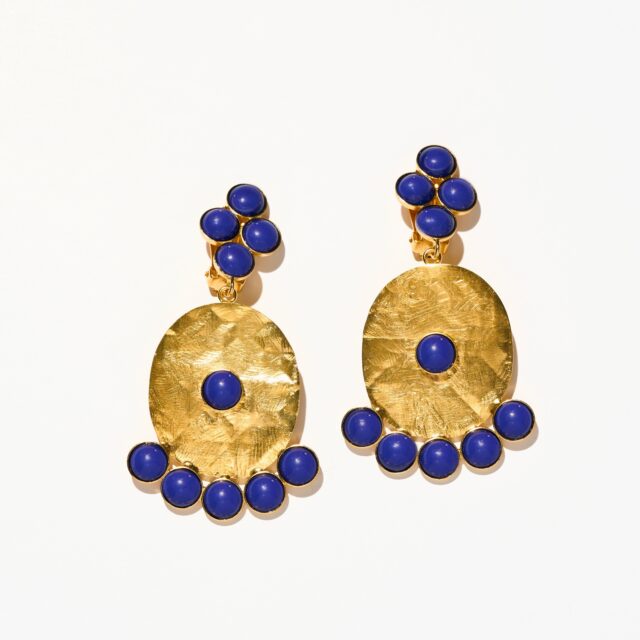 BOUCLES D’OREILLES CLIPS BLEU