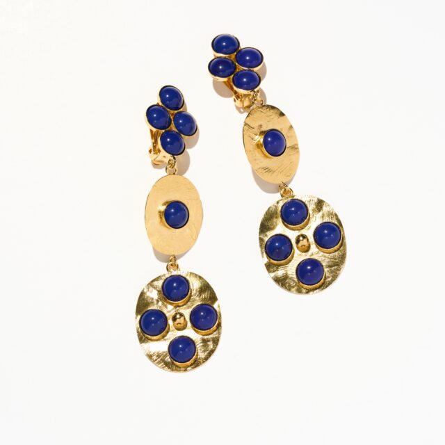 BOUCLES D’OREILLES CLIPS BLEU