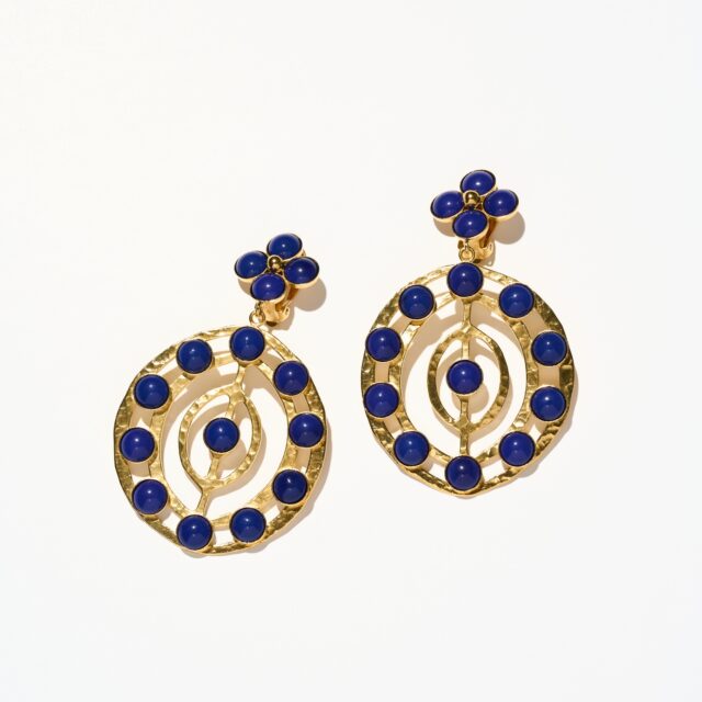 BOUCLES D’OREILLES CLIPS BLEU