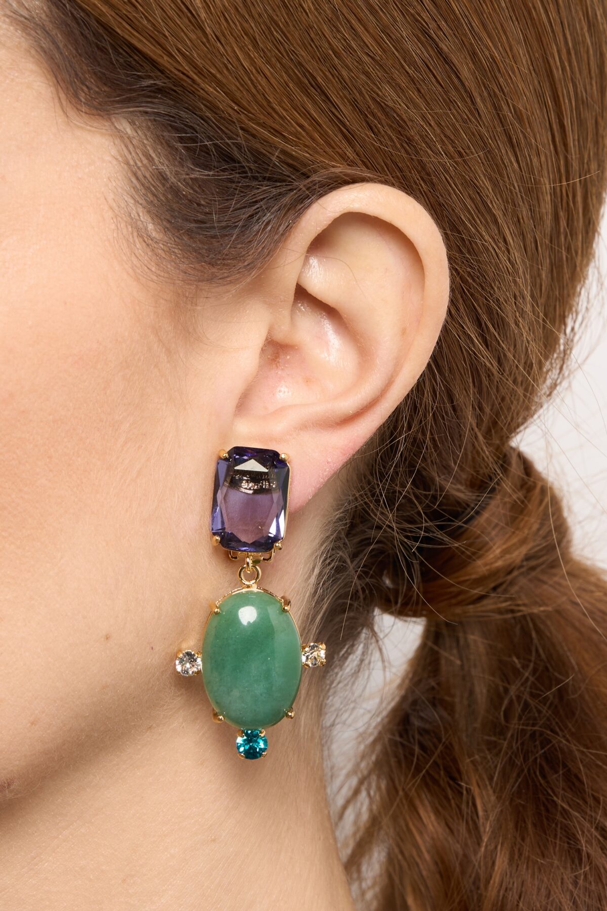 BOUCLES D’OREILLES CLIPS VERT