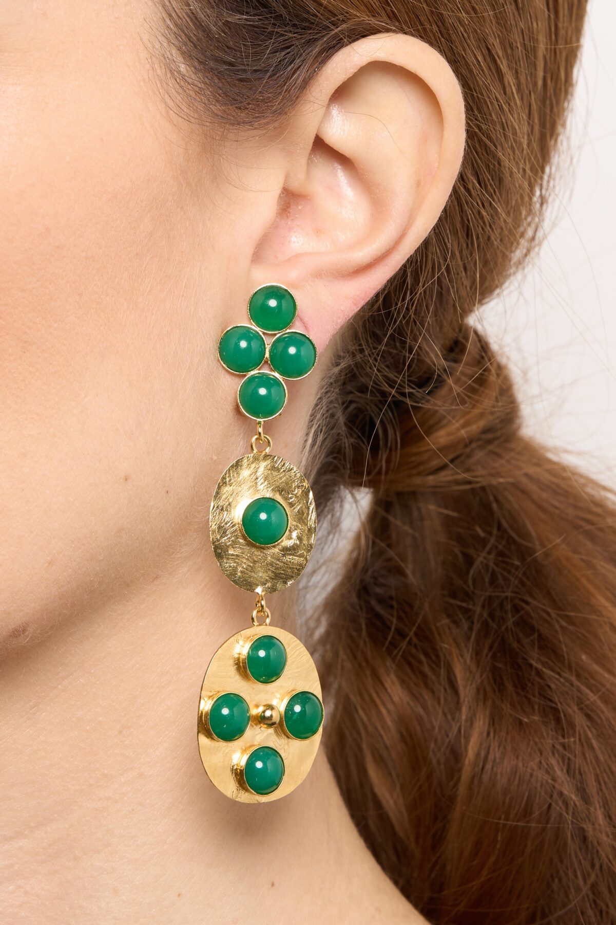 BOUCLES D’OREILLES CLIPS VERT