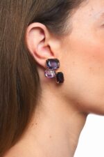 BOUCLES D’OREILLES CLIPS VIOLET