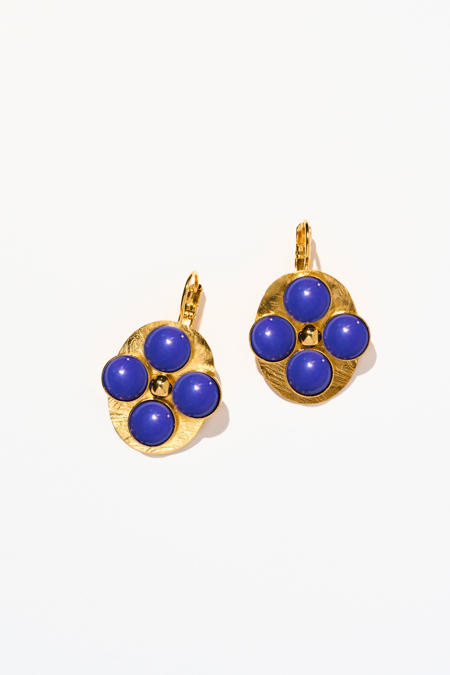 BOUCLES D’OREILLES DORMEUSES BLEU