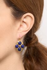 BOUCLES D’OREILLES DORMEUSES BLEU