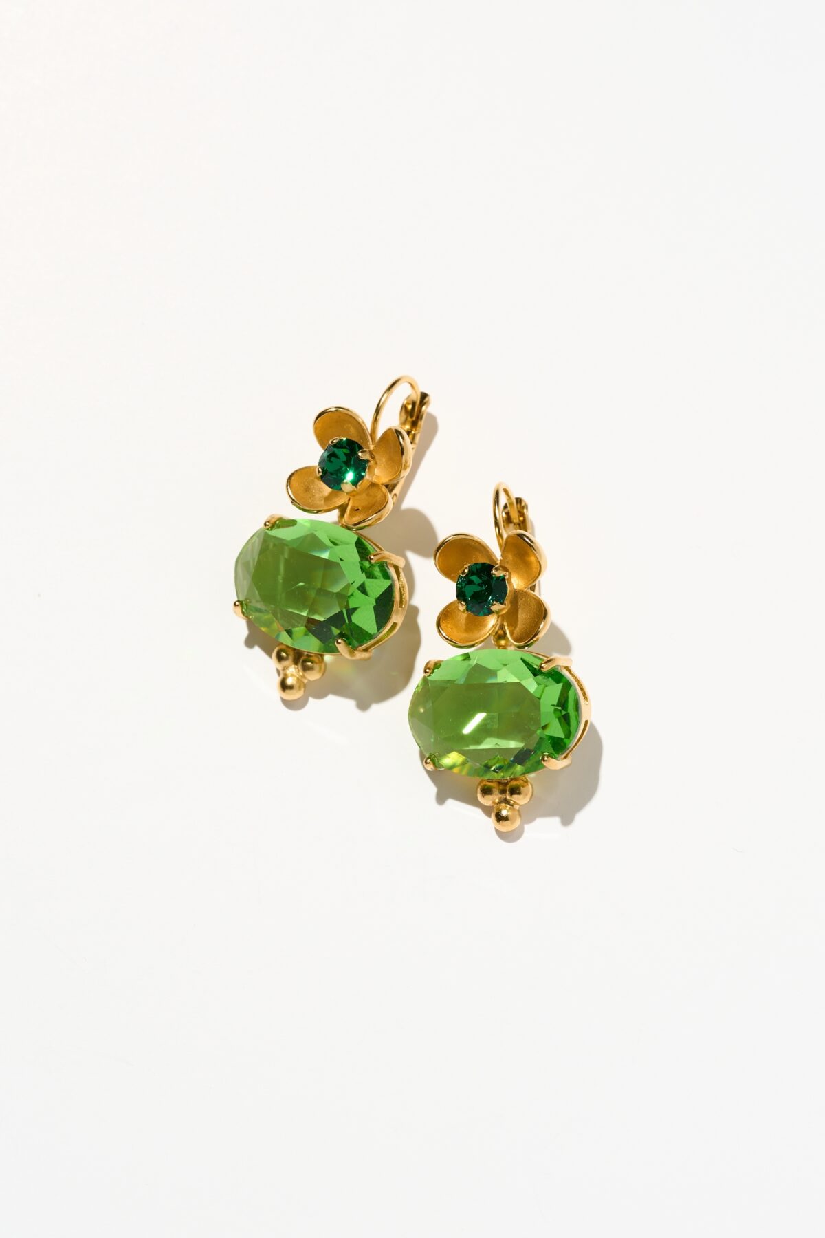 BOUCLES D’OREILLES DORMEUSES VERT
