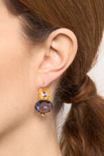 BOUCLES D’OREILLES DORMEUSES VIOLET