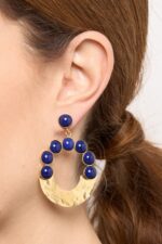 BOUCLES D’OREILLES PERCÉES BLEU
