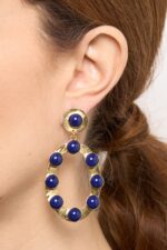 BOUCLES D’OREILLES PERCÉES BLEU