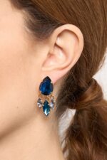 BOUCLES D’OREILLES PERCÉES BLEU