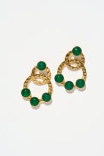 BOUCLES D’OREILLES PERCÉES VERT
