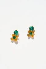 BOUCLES D’OREILLES PERCÉES VERT