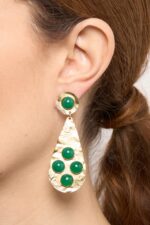 BOUCLES D’OREILLES PERCÉES VERT