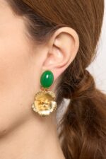 BOUCLES D’OREILLES PERCÉES VERT