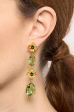 BOUCLES D’OREILLES PERCÉES VERT