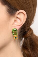 BOUCLES D’OREILLES PERCÉES VERT