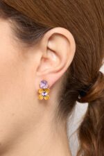 BOUCLES D’OREILLES PERCÉES VIOLET