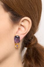 BOUCLES D’OREILLES PERCÉES VIOLET