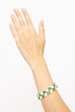 BRACELET SOUPLE CROISETTE VERT