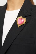BROCHE COEUR BREAK MY HEART FUCHSIA