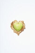 BROCHE COEUR BREAK MY HEART PERIDOT