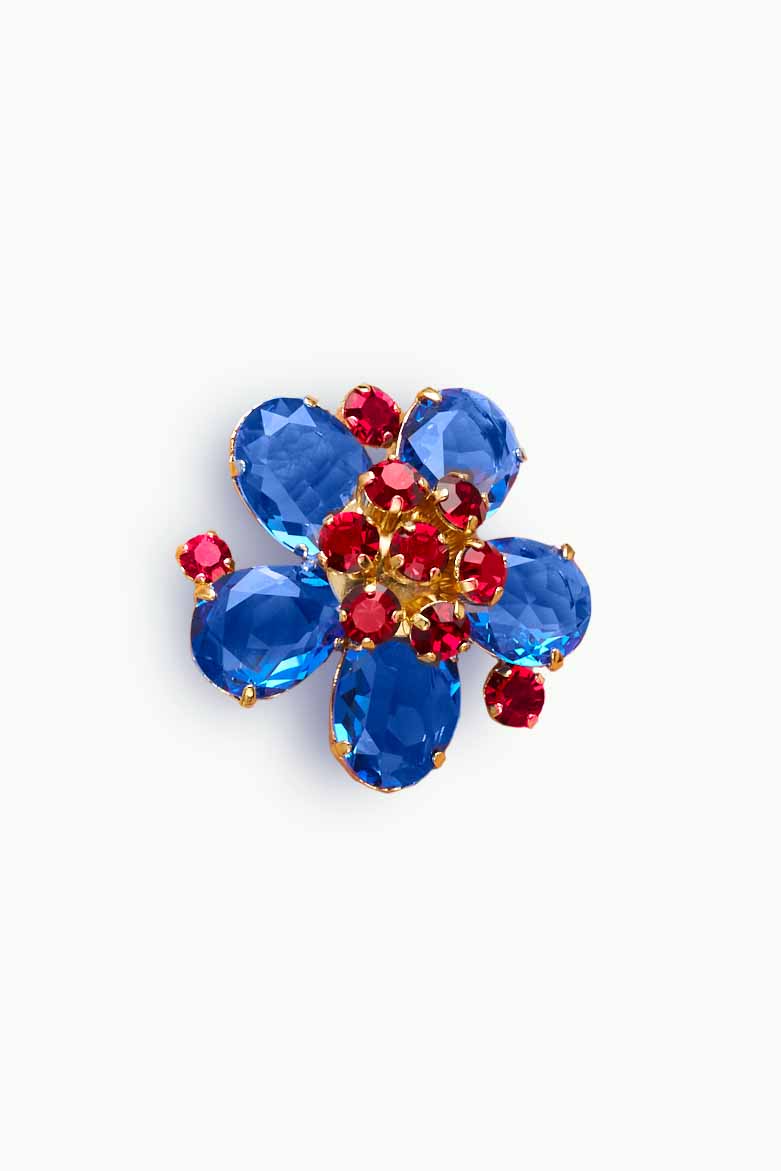 BROCHE FLEUR SOFIA BLEU