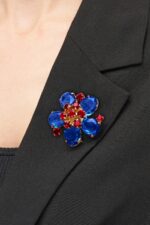 BROCHE FLEUR SOFIA BLEU