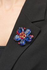 BROCHE FLEUR SOFIA BLEU