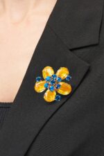 BROCHE FLEUR SOFIA JAUNE