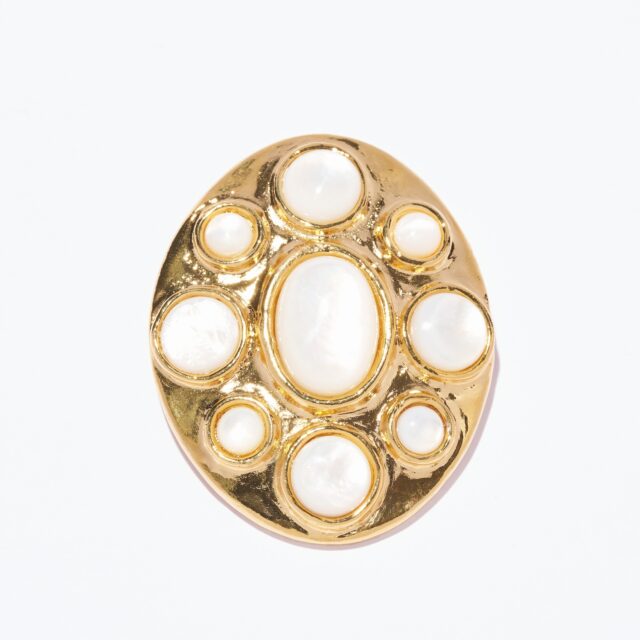 BROCHE NEW GEMS BLANC