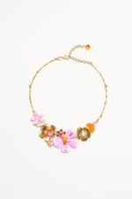 COLLIER 4 FLEURS ISCHIA PINK