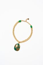 COLLIER CHAINE MAGNOLIA VERT