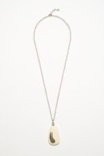 COLLIER CHAINE PENDENTIF WAVES AGT BLANC