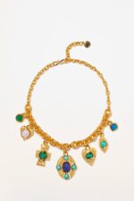 COLLIER CHARMS NEW GEMS BLANC