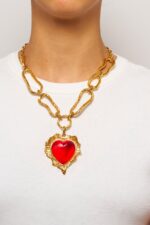 COLLIER COEUR BREAK MY HEART ROUGE