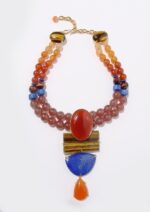 COLLIER CORNALINE LAPIS .