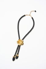 COLLIER CRAVATE MAGNOLIA NOIR