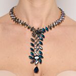 COLLIER CRAVATE PARIS BLEU