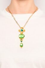 COLLIER CRAVATE VERT
