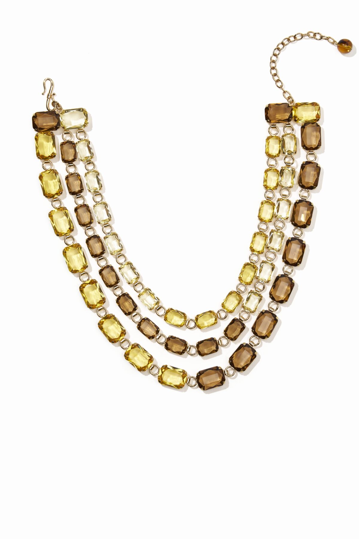 COLLIER TRIPLE RANGS MIEL