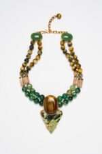 COLLIER DOUBLE PIERRES DURES