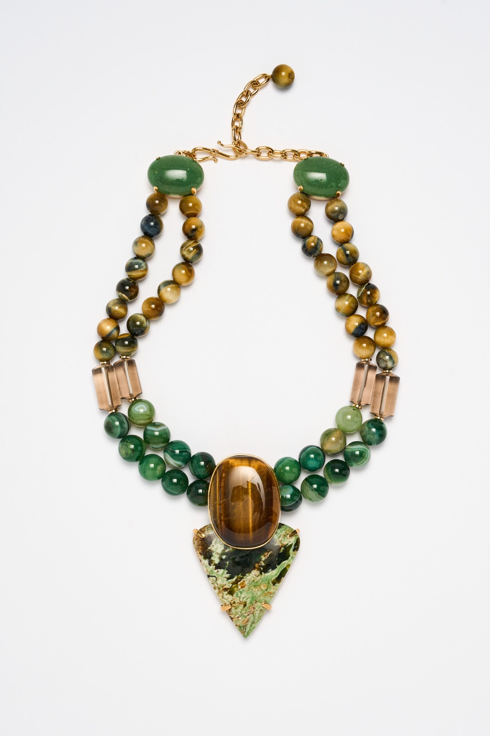 PU2-868--1 COLLIER DOUBLE PIERRES DURES