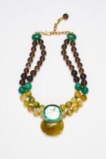 COLLIER DOUBLE PIERRES DURES