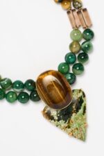 COLLIER DOUBLE PIERRES DURES