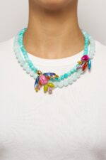 COLLIER DOUBLE RANG COLIBRI .
