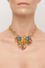 COLLIER FLEURS SOFIA JAUNE