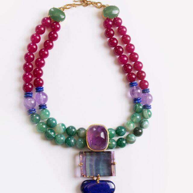 COLLIER FLUORINE AMETHYSTE