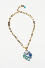 COLLIER MOTIF CHAINE BLEU