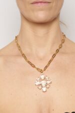 COLLIER MOTIF CHAINE CRISTAL